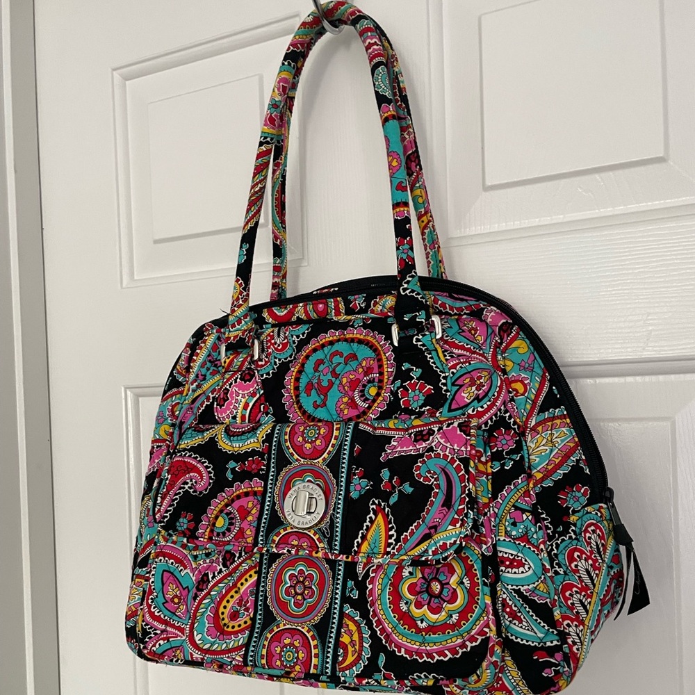 Vera Bradley Parisian Paisley Turn-lock Satchel